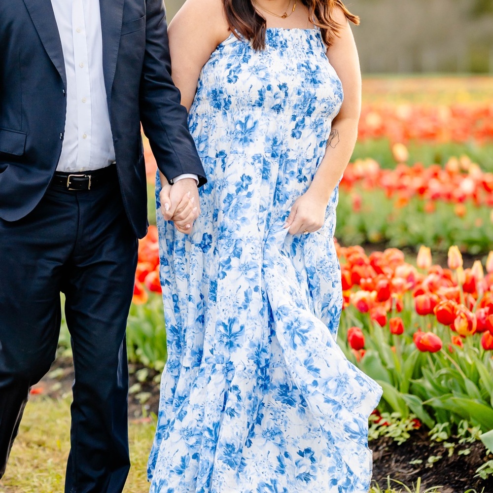 Abercrombie & Fitch Blue Floral Maxi Dress